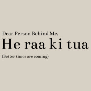 He rā ki tua - Black Writing  Design